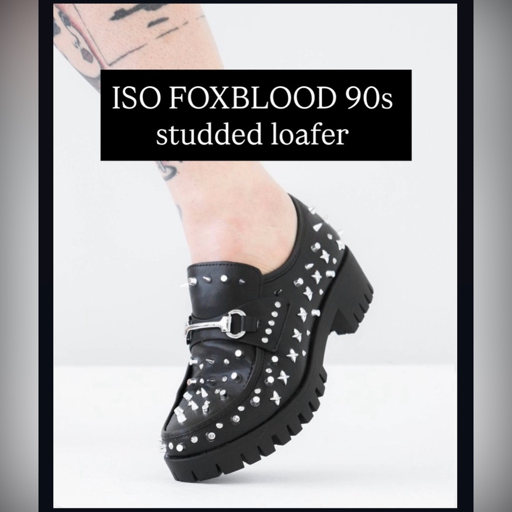 ISO FOXBLOOD 90s Studded Loafers Size 9